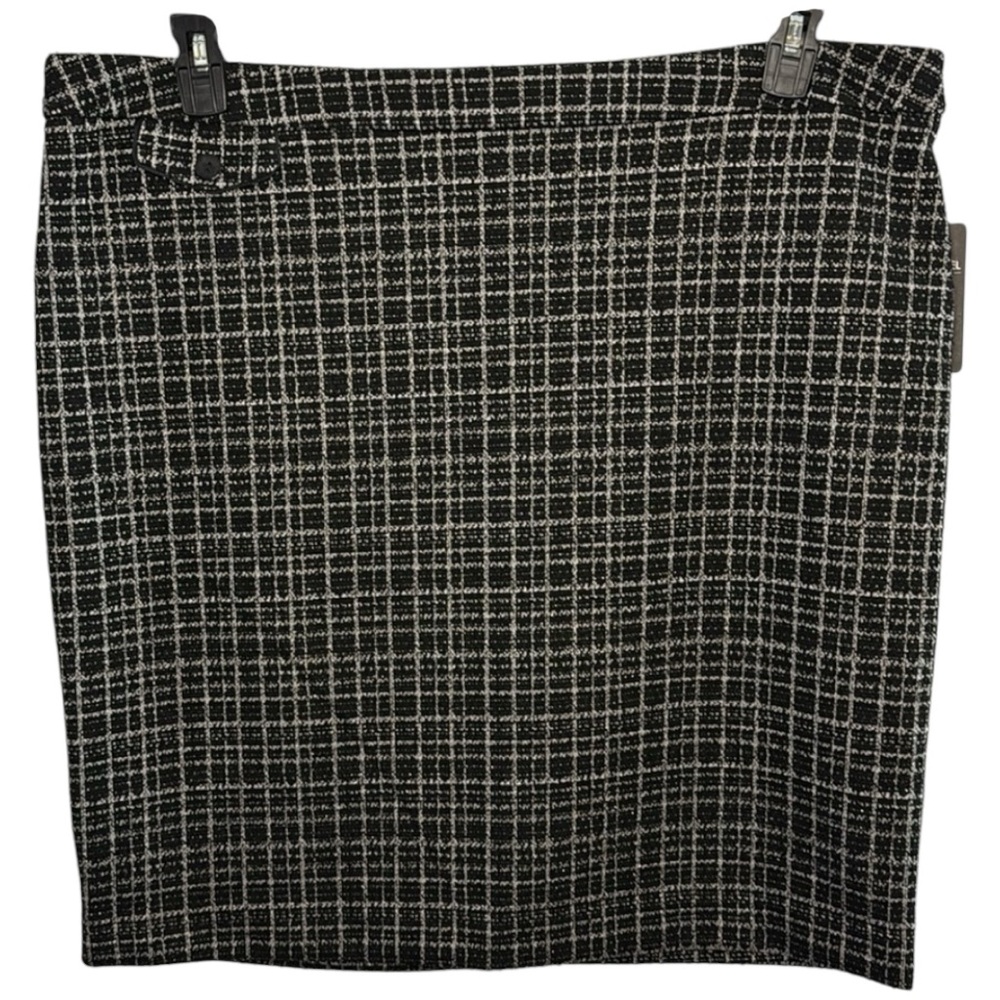 Zac & Rachel Skirt Black & White w/ Silver Sparkle Pullβ On in Size 3X NWT